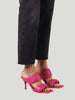 Alohas Twist Strap Magenta Leather Sandals