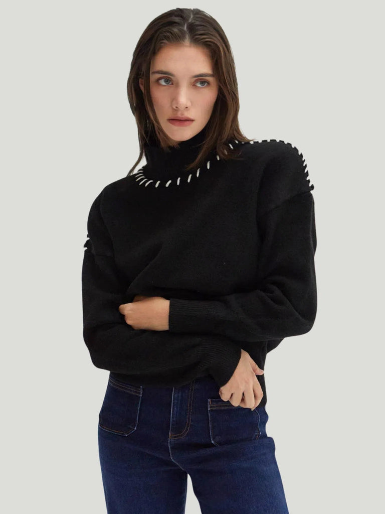 Crescent Rowan Contrast Stitch Sweater