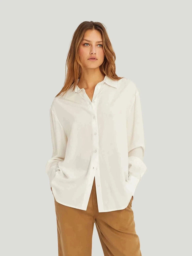 Crescent Sianna Open Back Tencel Shirt