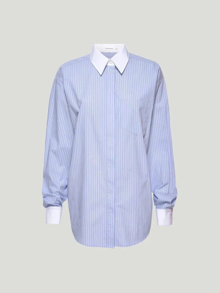 GOOD AMERICAN Poplin Striped Shirt