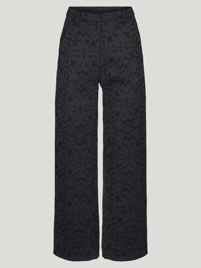 Hilary MacMillan Paisley Jacquard Wide Leg Pant