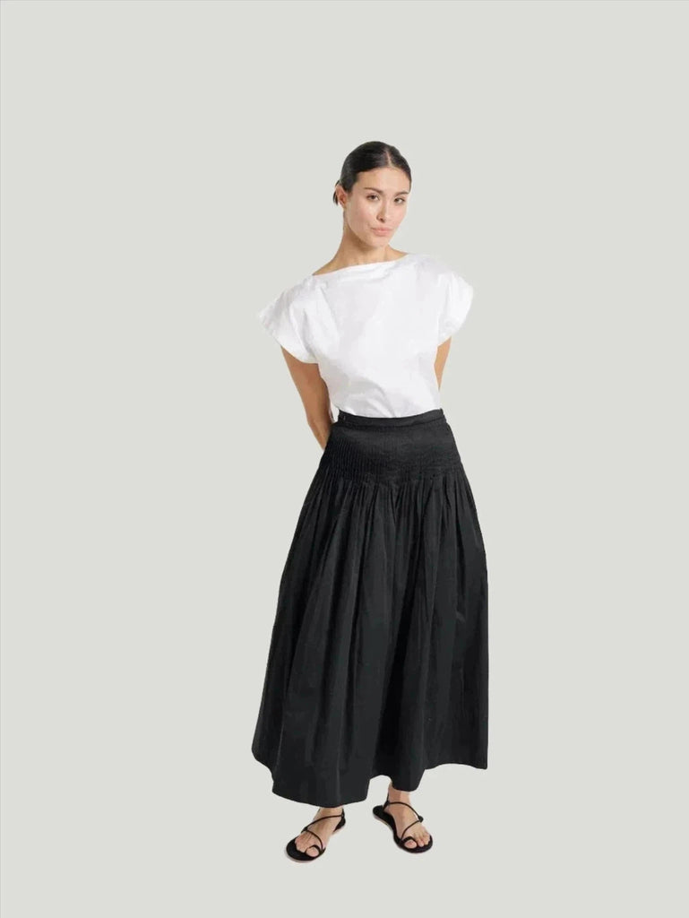 LAUDE the Label Drop Waist Pleated Skirt