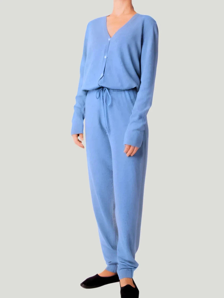 LEMME Artisan Cashmere Jumpsuit I Queen Anna House of Fashion S Light Blue