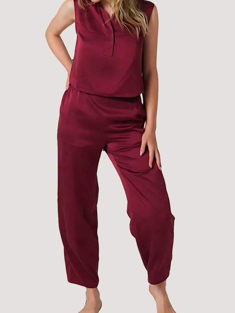 LUNYA Washable Silk Tank Shaped Pant Set