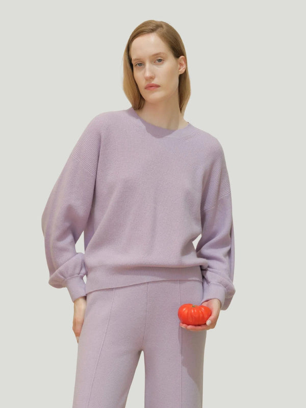 Lemme Lavender Cashmere Crewneck Sweater