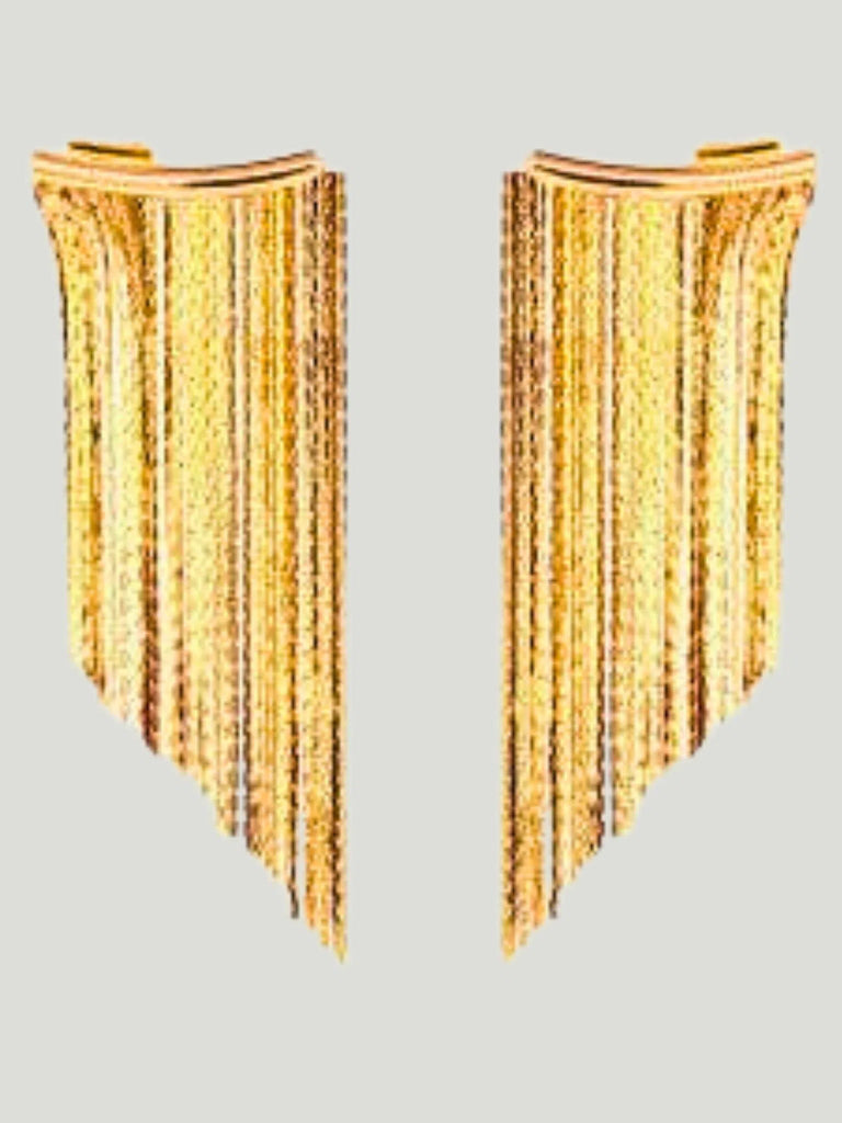 Mali Beads Curtain Mesh Earrings