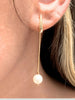 Mali Beads Gold Pearl Earrings