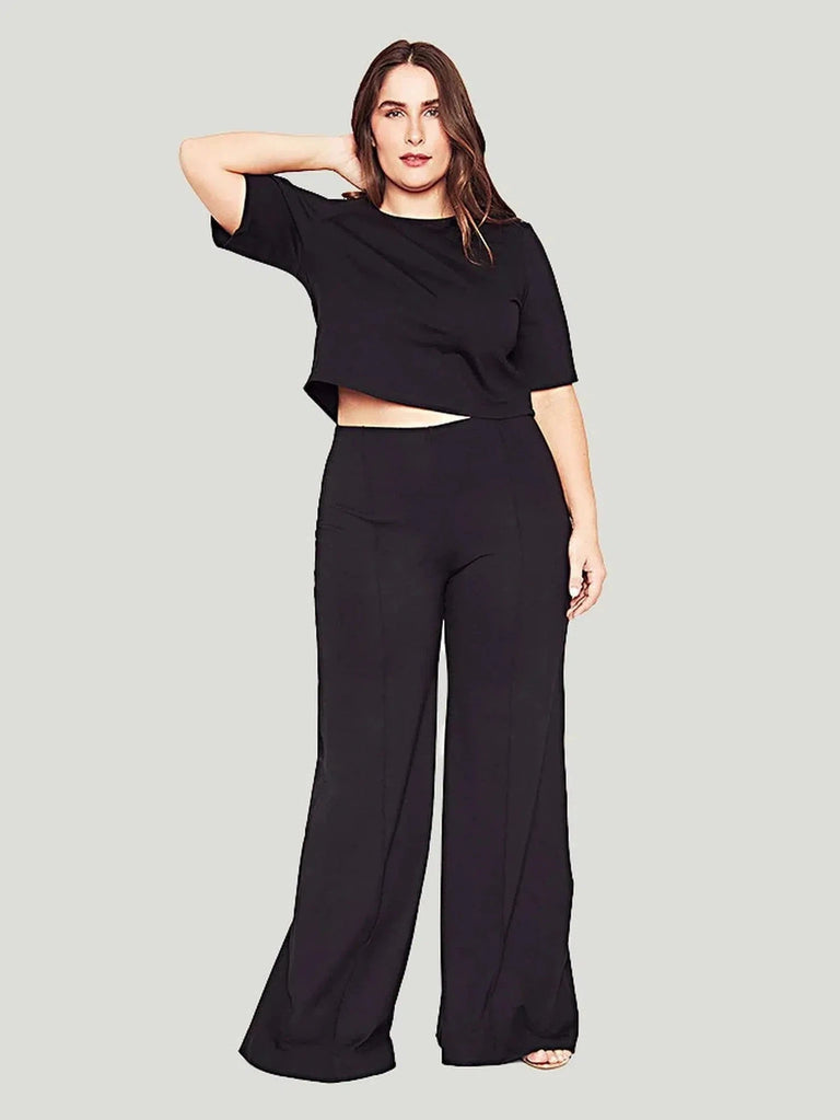 Slim Factor by Investments Plus Size Faux Suede No Waist Slim Straight  Pants | Dillard's