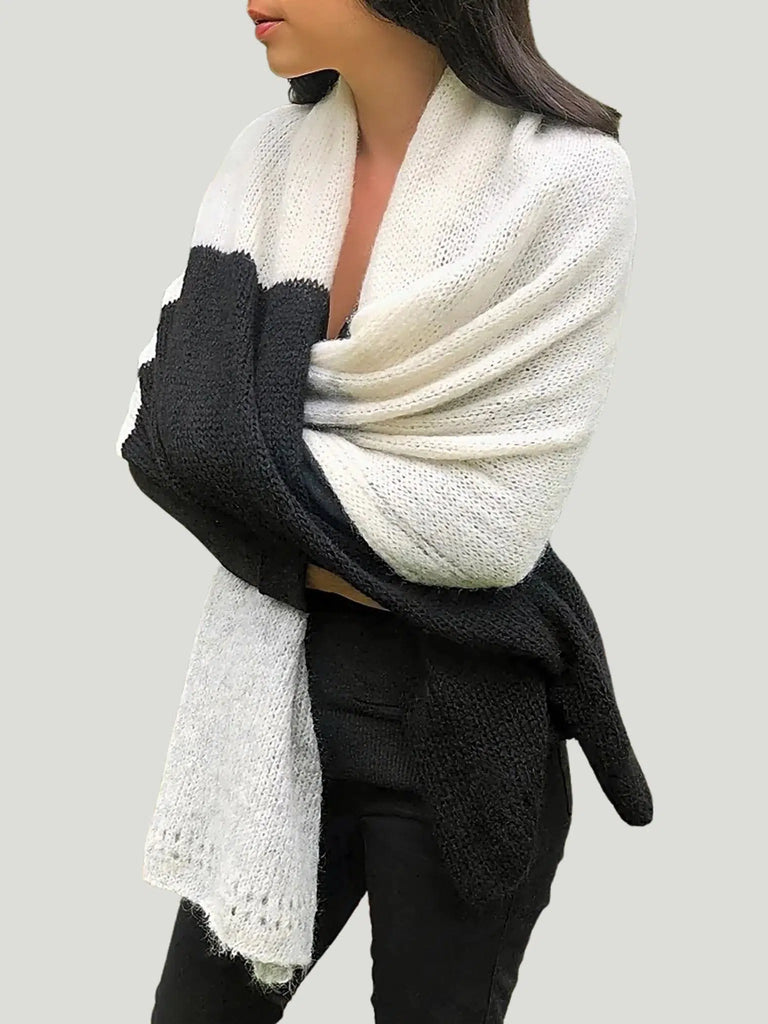 SLATE + SALT Block Alpaca Wrap Scarf