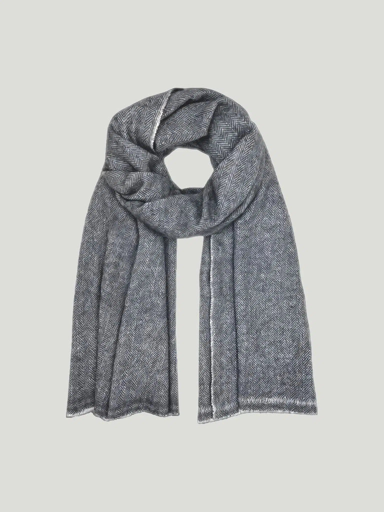 SLATE + SALT Herringbone Handloom Cashmere Scarf