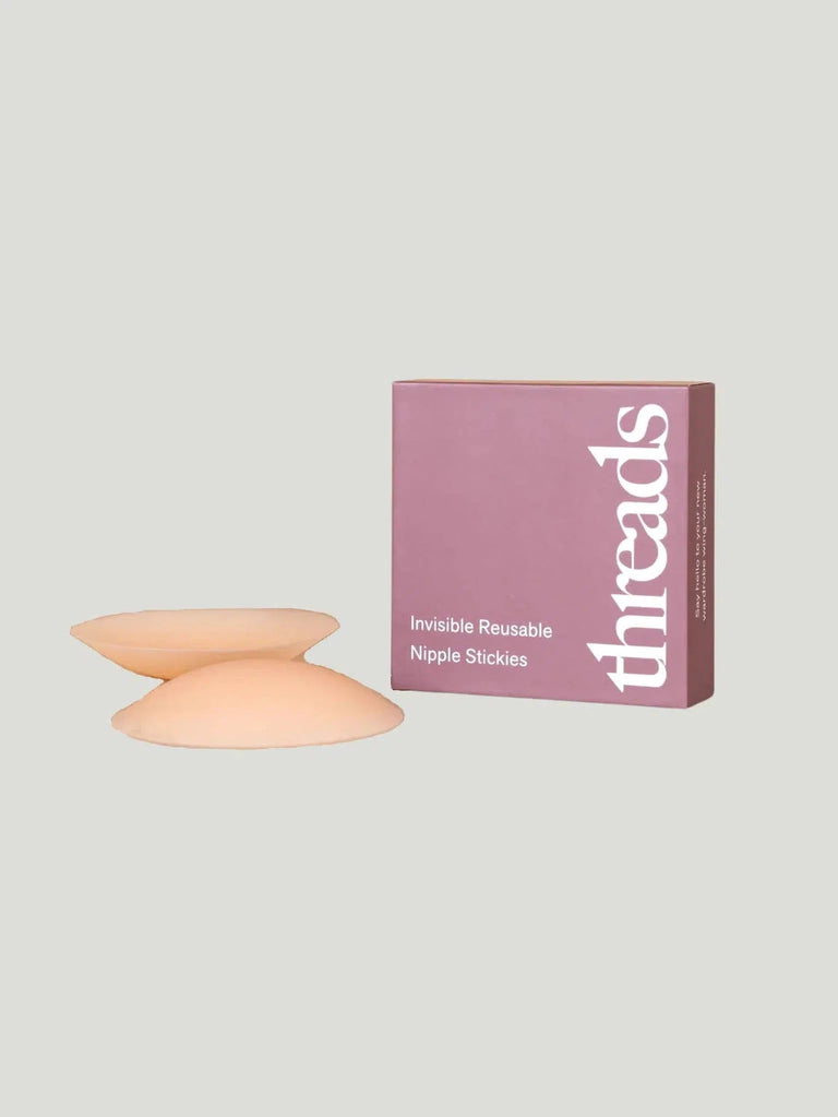 Threads  Invisible Reusable Nipple Stickies + Lifting Breast Tape Combo