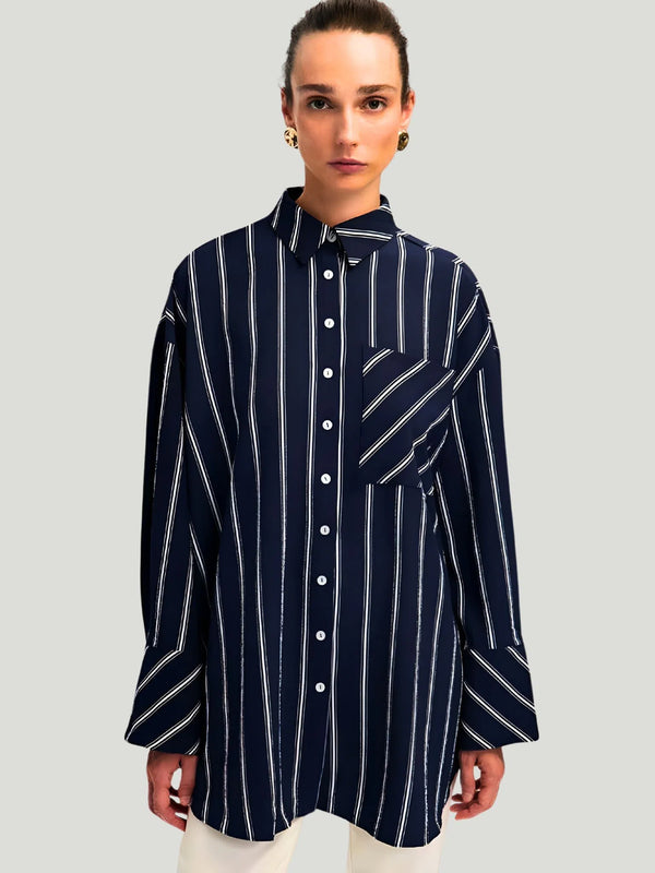 TOUCHÉ Striped Seersucker Shirt