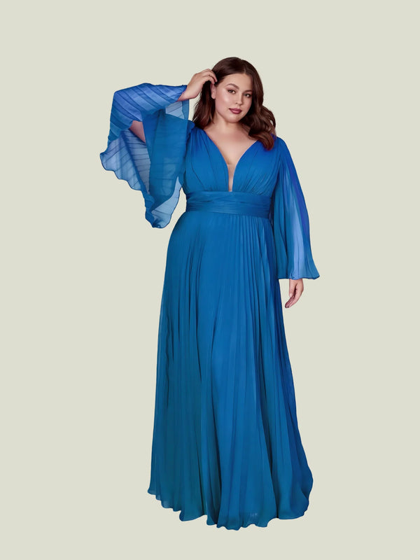TuxUSA® Plus Size Tea Length Gown