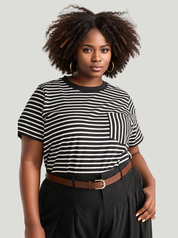 Universal Standard Breton Stripe Garcon Tee