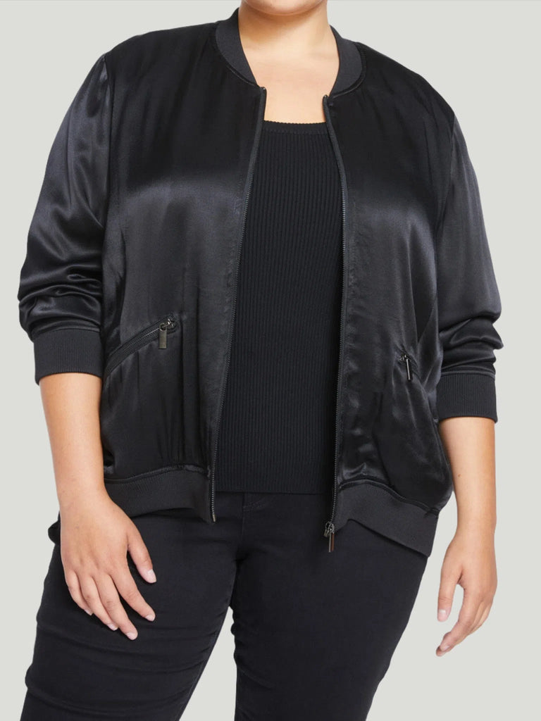 Universal Standard Satin Bomber Jacket